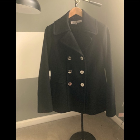 Kenneth Cole black  ladies pea coat - Picture 1 of 3